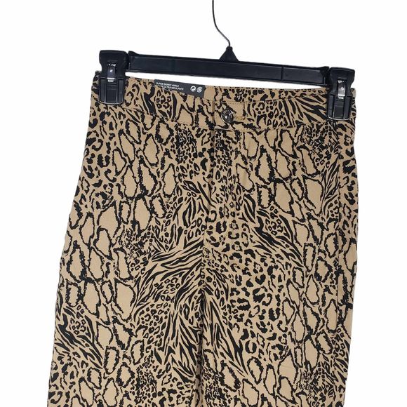 Divided by H&M size 2 Leopard Print Super Skinny Ankle Raw Hem Jeans Pants - Picture 4 of 9